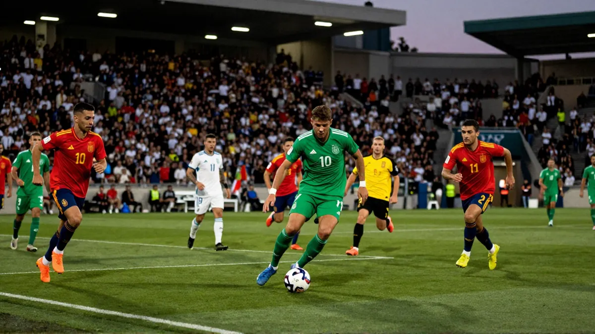 A Seleção Nacional enfrenta a Espanha em estádio lotado